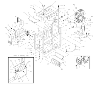 Part Location Diagram of B4865 Briggs and Stratton DECAL, SIDE PANEL